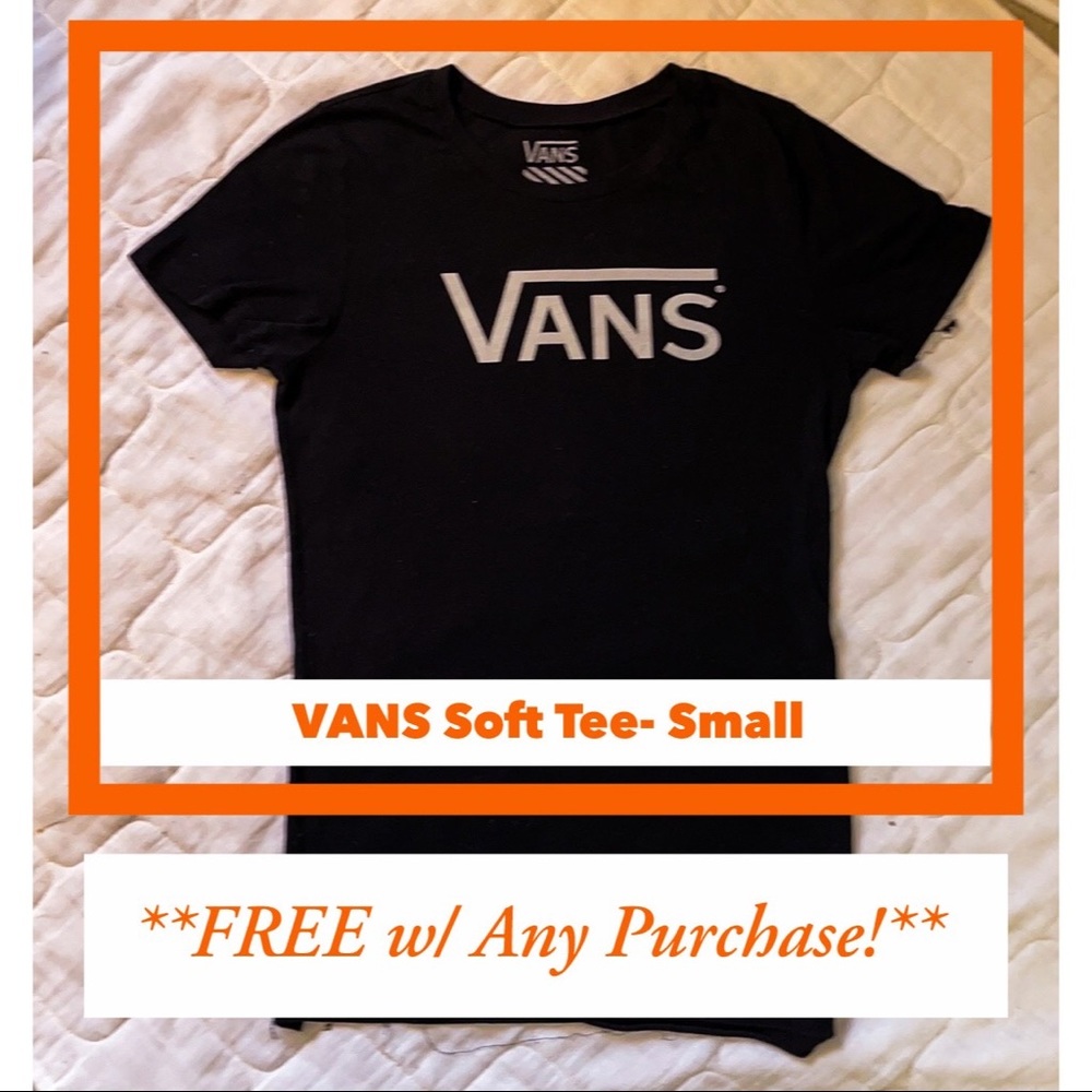 VANS Soft Tee- Black— Small- Free w/ any purchase!